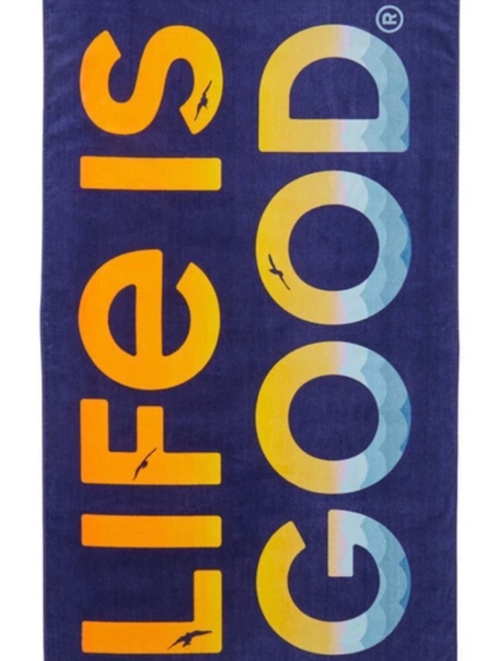 Life Is Good Sunset On The Water Velour Finish Blue Beach
Towel 65x38